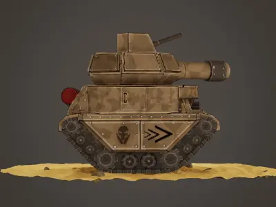 stylized tank Low-poly 3D model by cg-bro