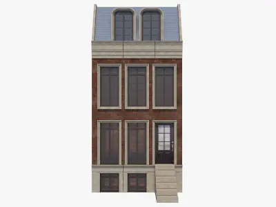 European building 5 Low-poly 3D model