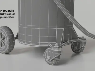 garage - waste oil collector Low-poly 3D model