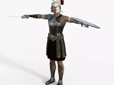 Roman Soldier Rigged 3D model