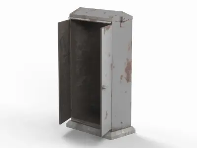 Old Railway Relay Cabinet 3D model