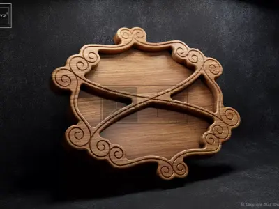 Antique Style Tray 2 - CNC Files for Wood 3D model