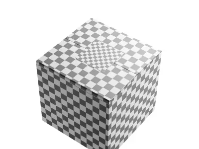 Cardboard Box Low-poly 3D model 2