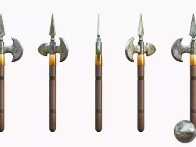 Melee Axe Low-poly 3D model