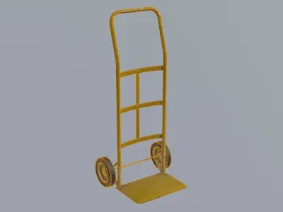 Hand Trolley Truck Low-poly 3D model