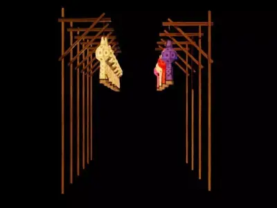 Yi Peng Lantern or Lanna Lantern Low-poly 3D model