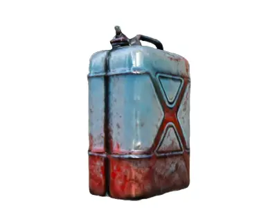 Gasoline Gas Can Red- PBR Textures Low-poly 3D model
