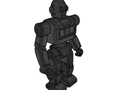 Retro Toy Robot Missing Arm 3D model