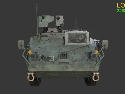 Asset - Army - Tank - M1127 Low-poly 3D model