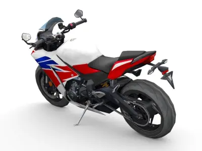 Generic Sportbike Motorcycle 01 Low-poly 3D model