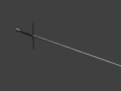 Sword Estok Medieval Pricking Low-poly 3D model