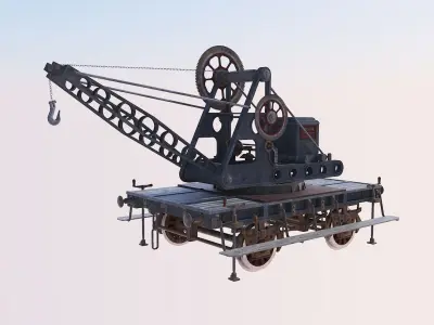 Railroad Crane 3D model