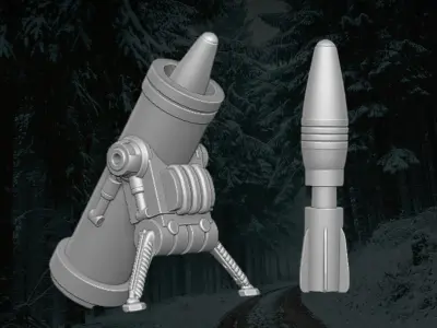 Serpent Mortero Kit For Action Figures 3D print model