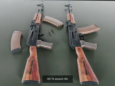 AK rifles 3D Model Pack