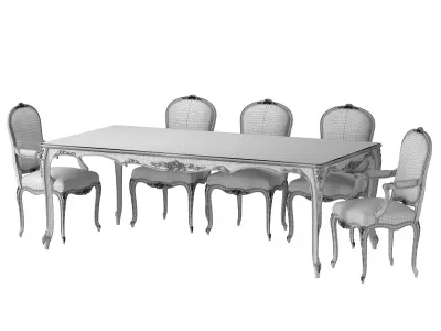 chairish  table and chair art 8732 3D model