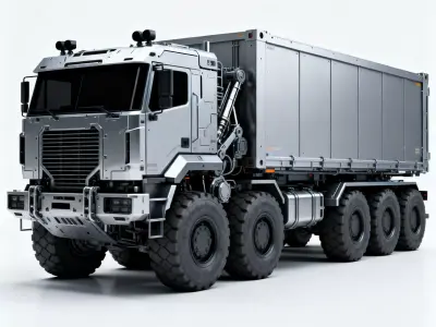 Realistic Heavy Industrial Hauler 3D Model Low-poly 3D model
