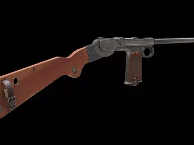 Borchardt C-93 Low Poly Low-poly 3D model