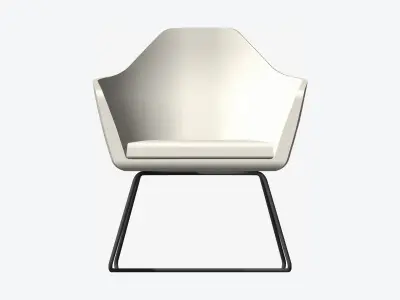 Chair - Simplicity - Sled Base Low-poly 3D model