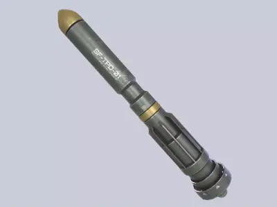 Scifi torpedo Low-poly 3D model get