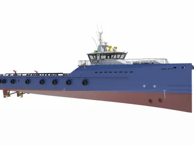 CREW SUPPLIER VESSEL 3D model