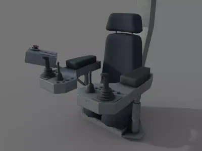 Control panel with joysticks - crane or gantry Low-poly 3D model