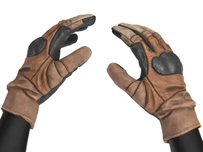 OAKLEY HARD KNUCKLE GLOVES  Low-poly 3D model