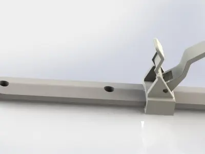 Wall mount clamp 3D model