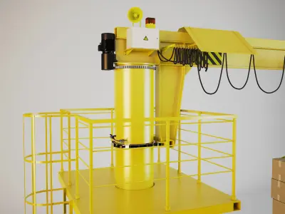 Lifting Crane Console 3D model