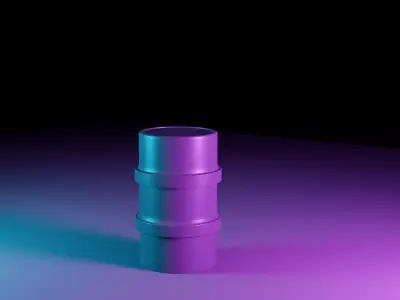 Low Poly Barrel 3D Model Low-poly 3D model purchase