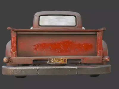 Vintage Rusty Pickup Truck 3D Model 3D model 38