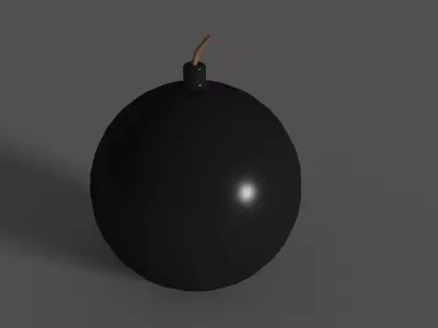 Classic sphere bomb Free low-poly 3D model