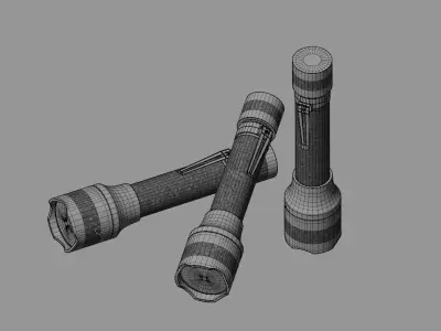 Realistic Flashlight Low-poly 3D model