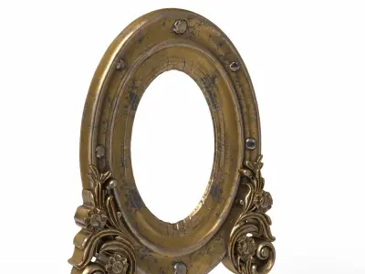 Decorative Mirror Vintage  Low-poly 3D model