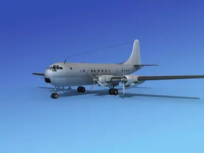 Boeing 377A Stratocruiser  3D model