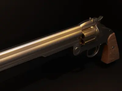Old Revolver Free 3D model