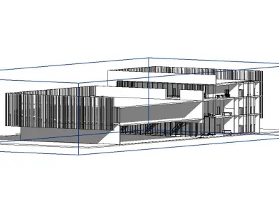 Commercial building Revit Lumion with 3d grass 3D model purchase