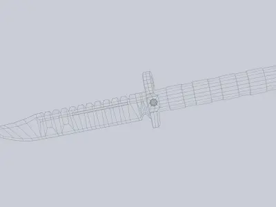 Combat knife Low-poly 3D model purchase