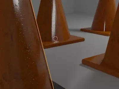 Traffic Cone Free 3D model buy