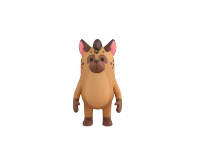 Rigged Hyena Character 3D model
