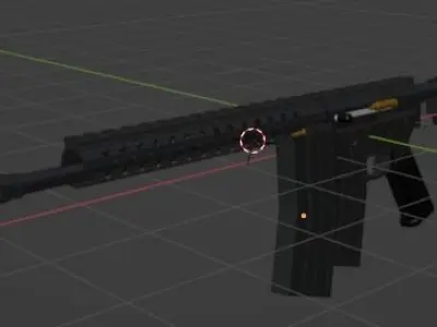 low-poly Blackwood Arms AR-15 3D model