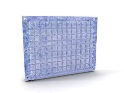 Industrial Grid Panel model pack Low-poly 3D model