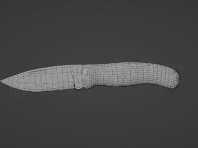 a knife made of wood and metal low-poly game ready Low-poly 3D model