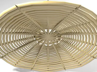 Personal Armor Shield - Perisai Rotan 3D model