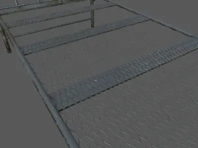 Military Bed 01 Low-poly 3D model