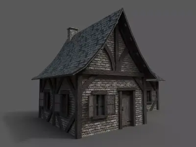 Medieval House 2 Low-poly 3D model