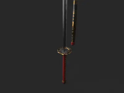 Japan Katana Low-poly 3D model