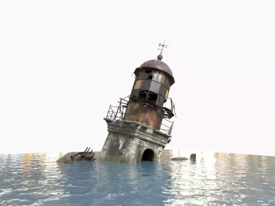 Sunken Lighthouse 3D model