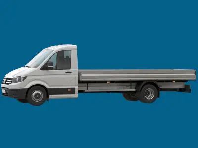 VW Crafter 2 Flatbed Truck MAXI 50 3D model