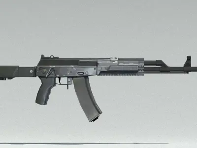 Weapons kit lowpoly Low-poly 3D model