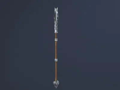 Champion of chaos Axe Low-poly 3D model